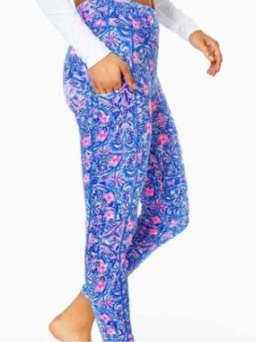 Lilly Pulitzer Weekender Midi Leggings in Blue Peri XXS